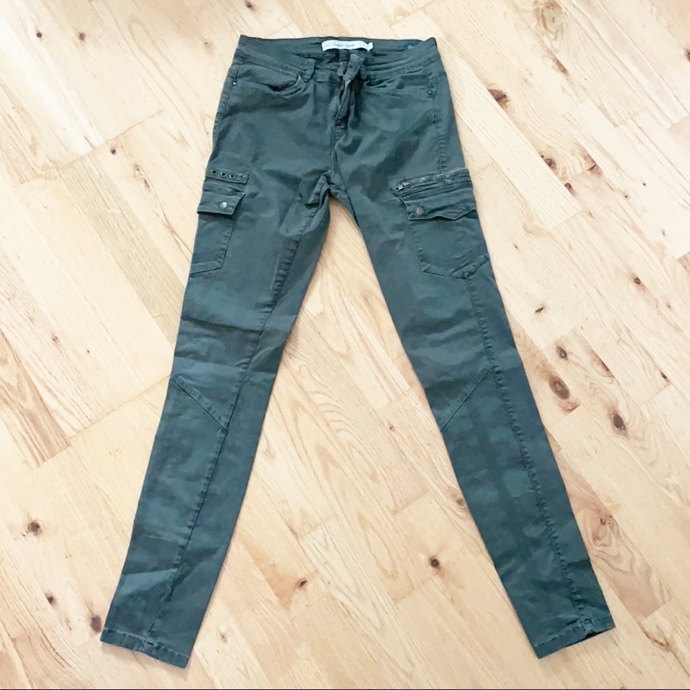 Zara green skinny jeans